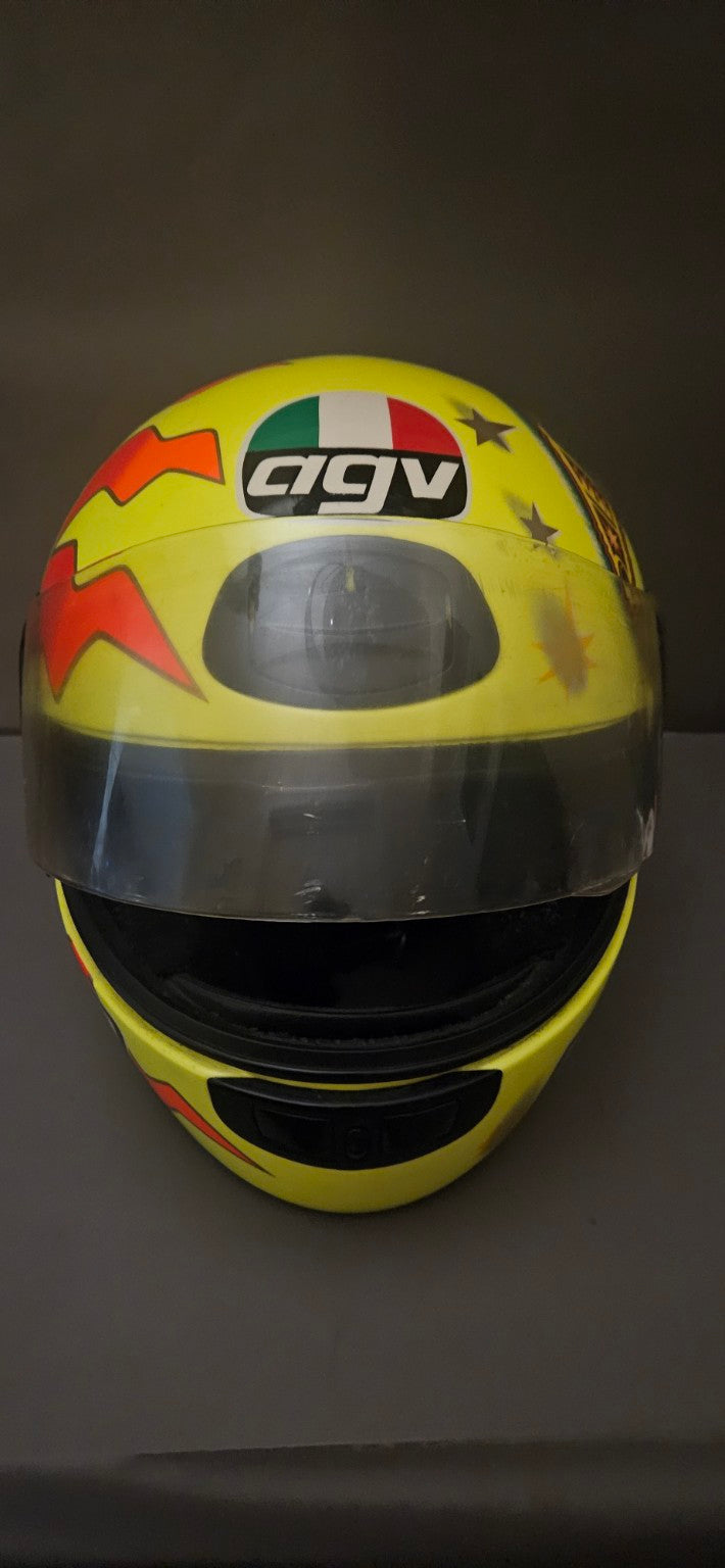 AGV Valentino Rossi vintage helmet visor front view