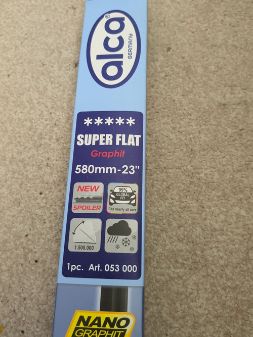 Alca Super Flat Graphit 580mm 23 inch wiper blade front label