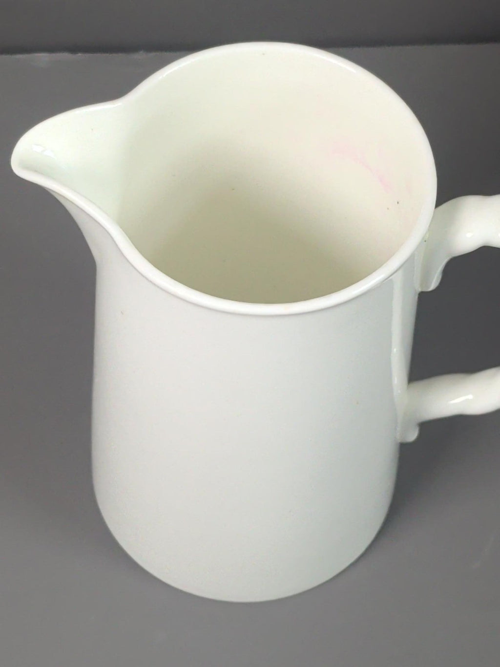 Aynsley white china jug interior and spout