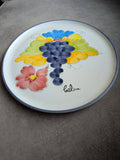 Vintage Belina hand-painted grape and floral serving platter