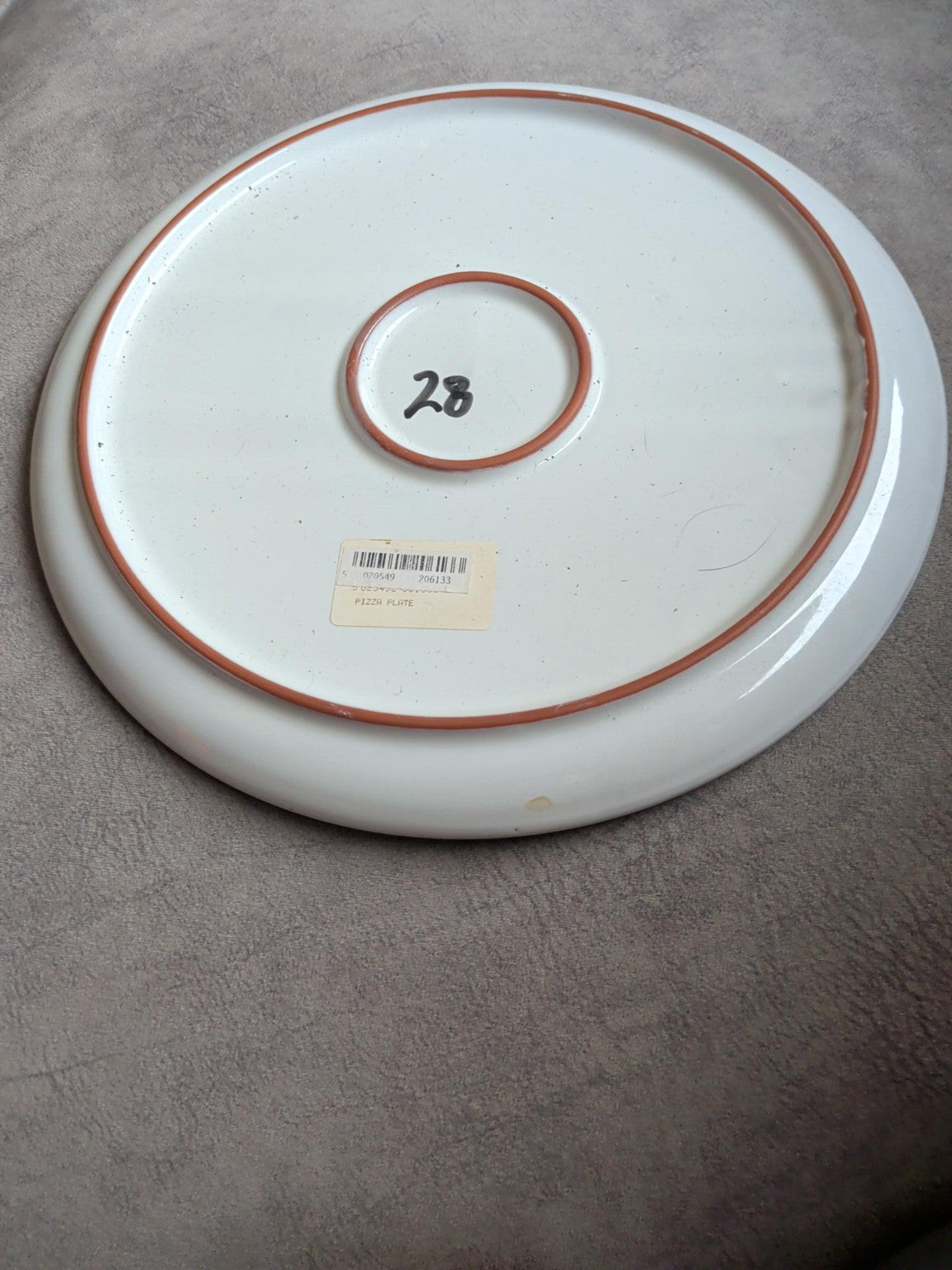 Reverse of vintage Belina serving platter