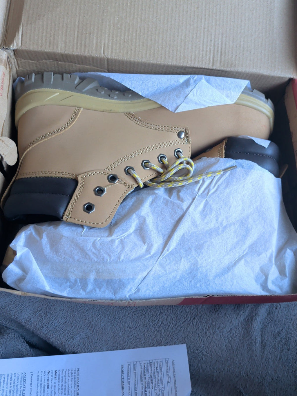 Centek FS339 honey S3 safety boots in box