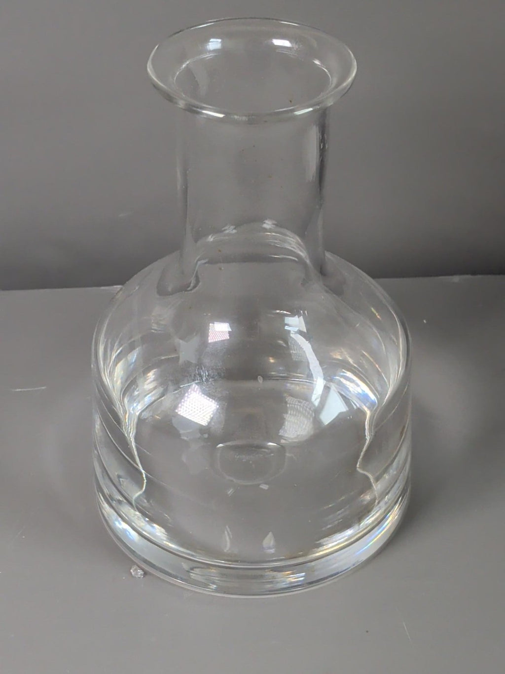 Clear glass carafe decorative bottle
