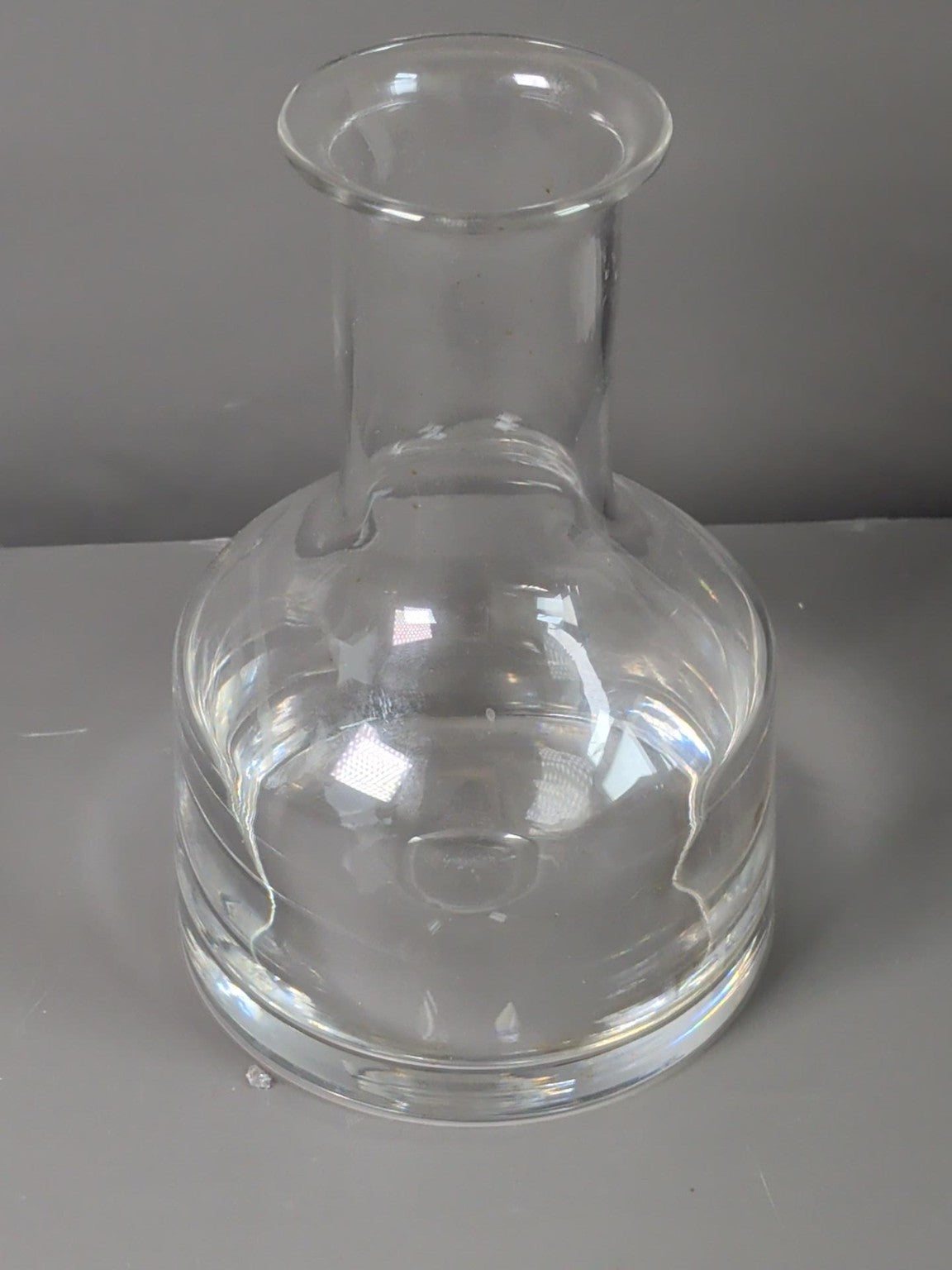 Clear glass carafe decorative bottle