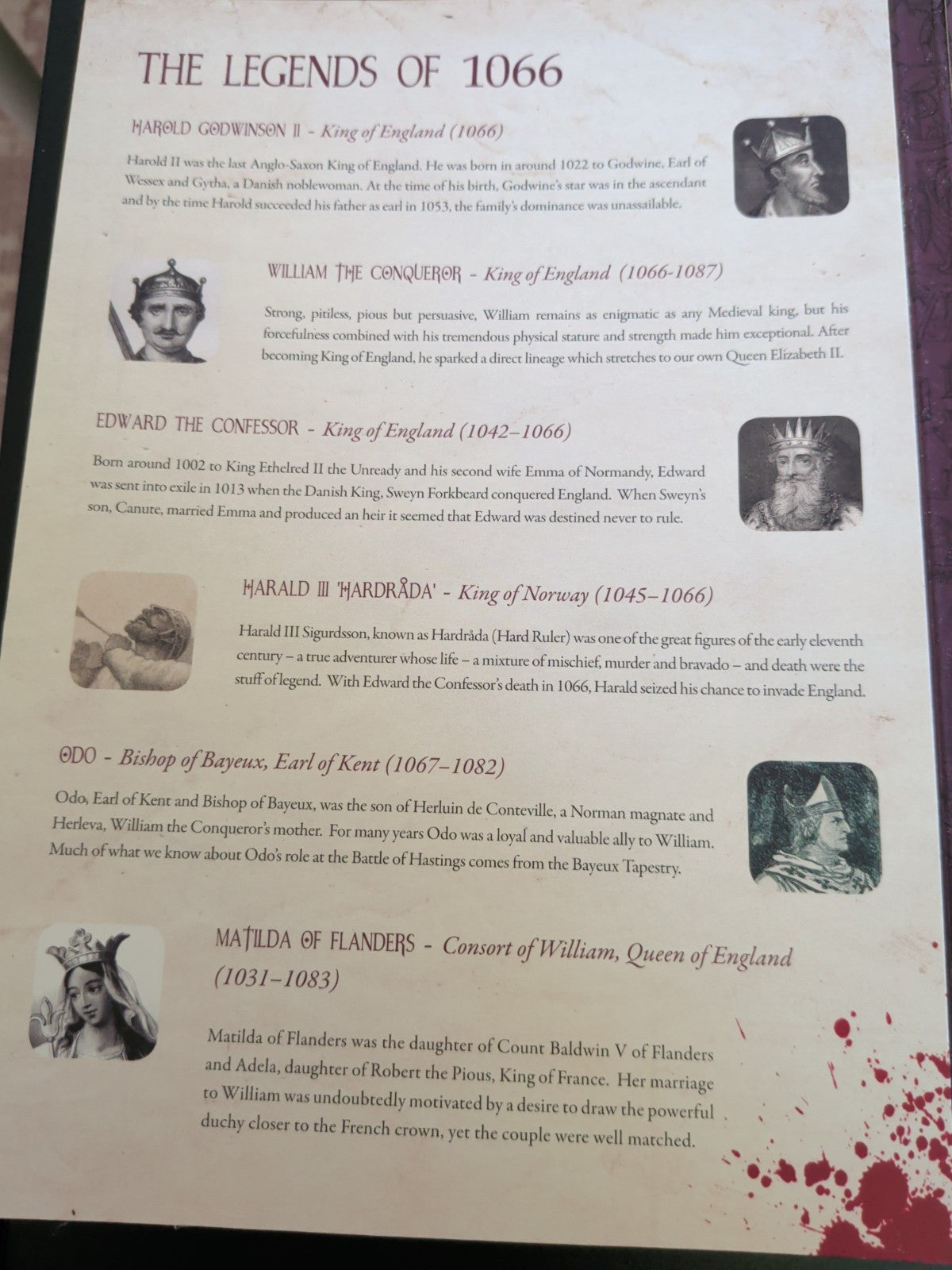 Battle of Hastings collection Legends of 1066 information page