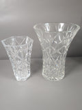 Bundle of two decorative cut glass vases
