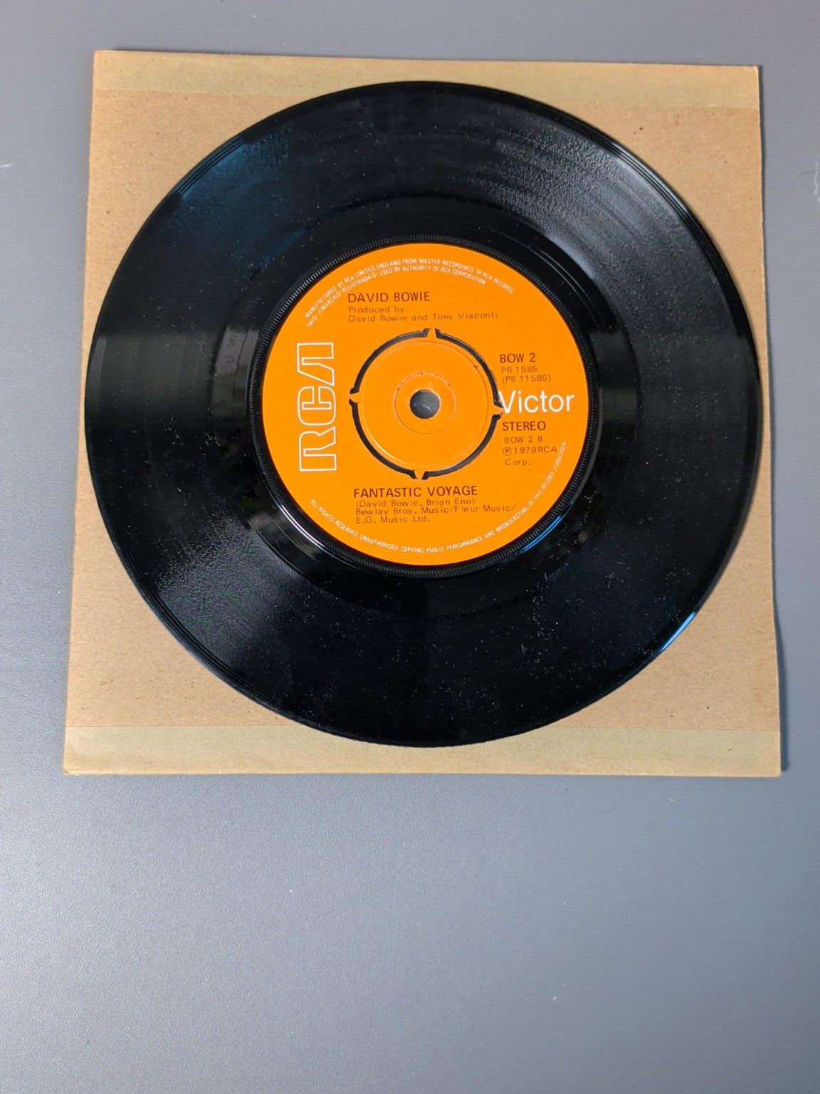 David Bowie Fantastic Voyage BOW 2 1979 UK 7 inch