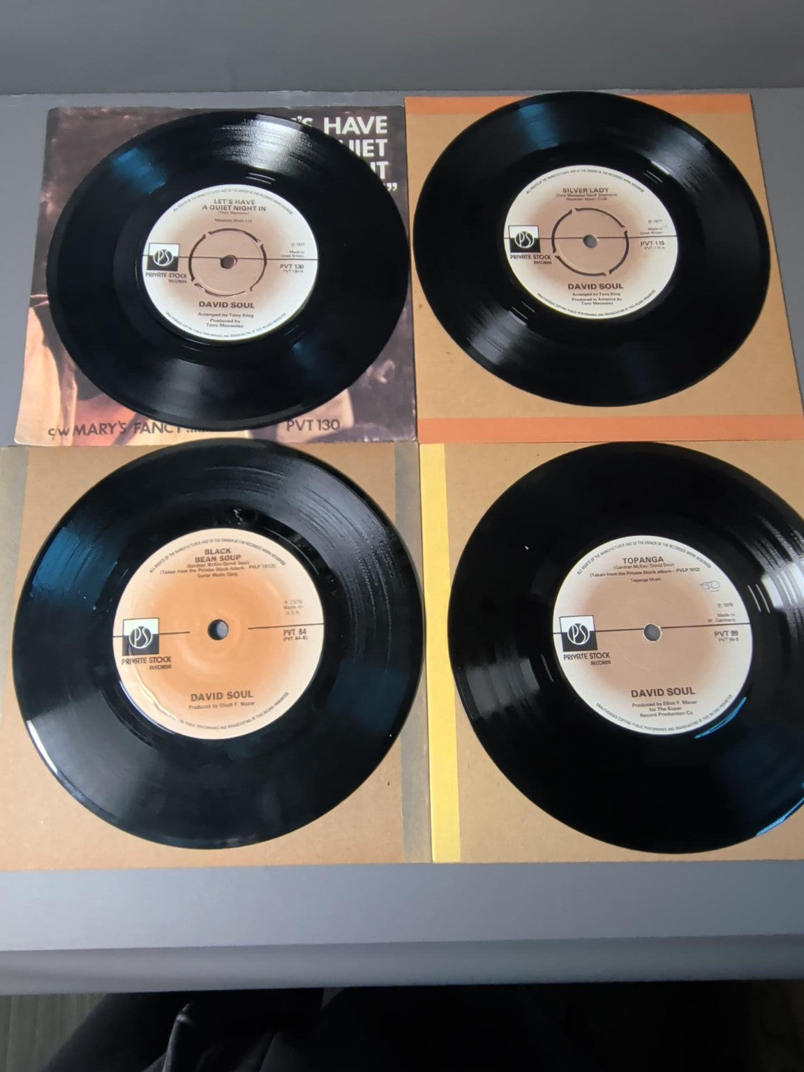 David Soul four Private Stock 7 inch singles