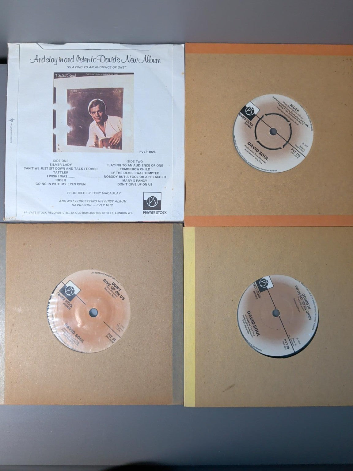 David Soul vintage 7 inch singles bundle reverse sides
