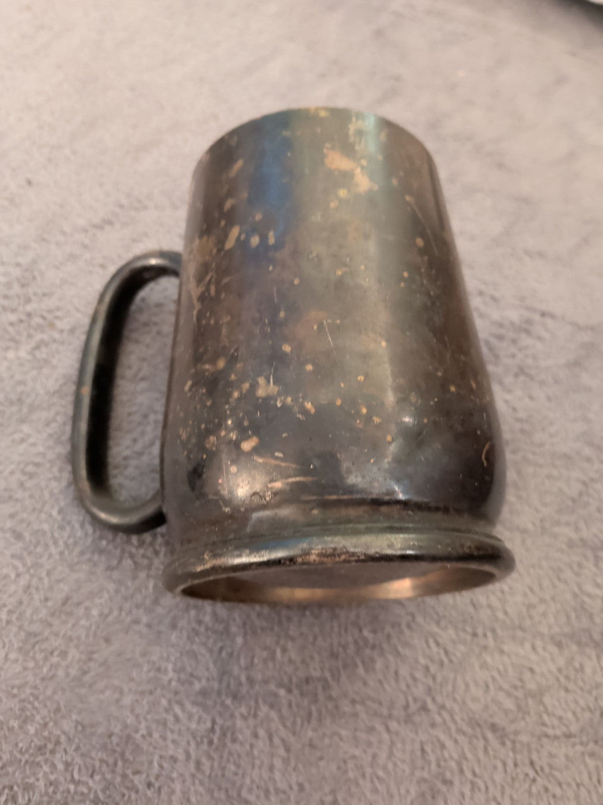 Vintage EPNS A1 silver plated tankard side view
