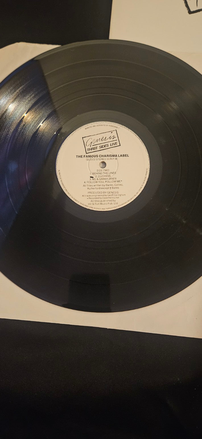 Genesis Three Sides Live record label