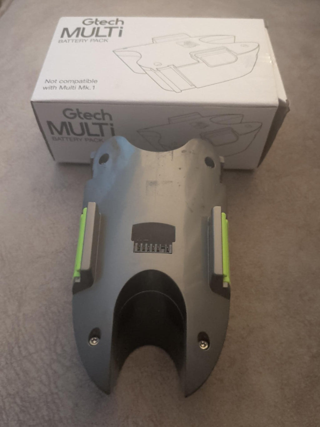 Gtech Multi ATF battery underside and contacts