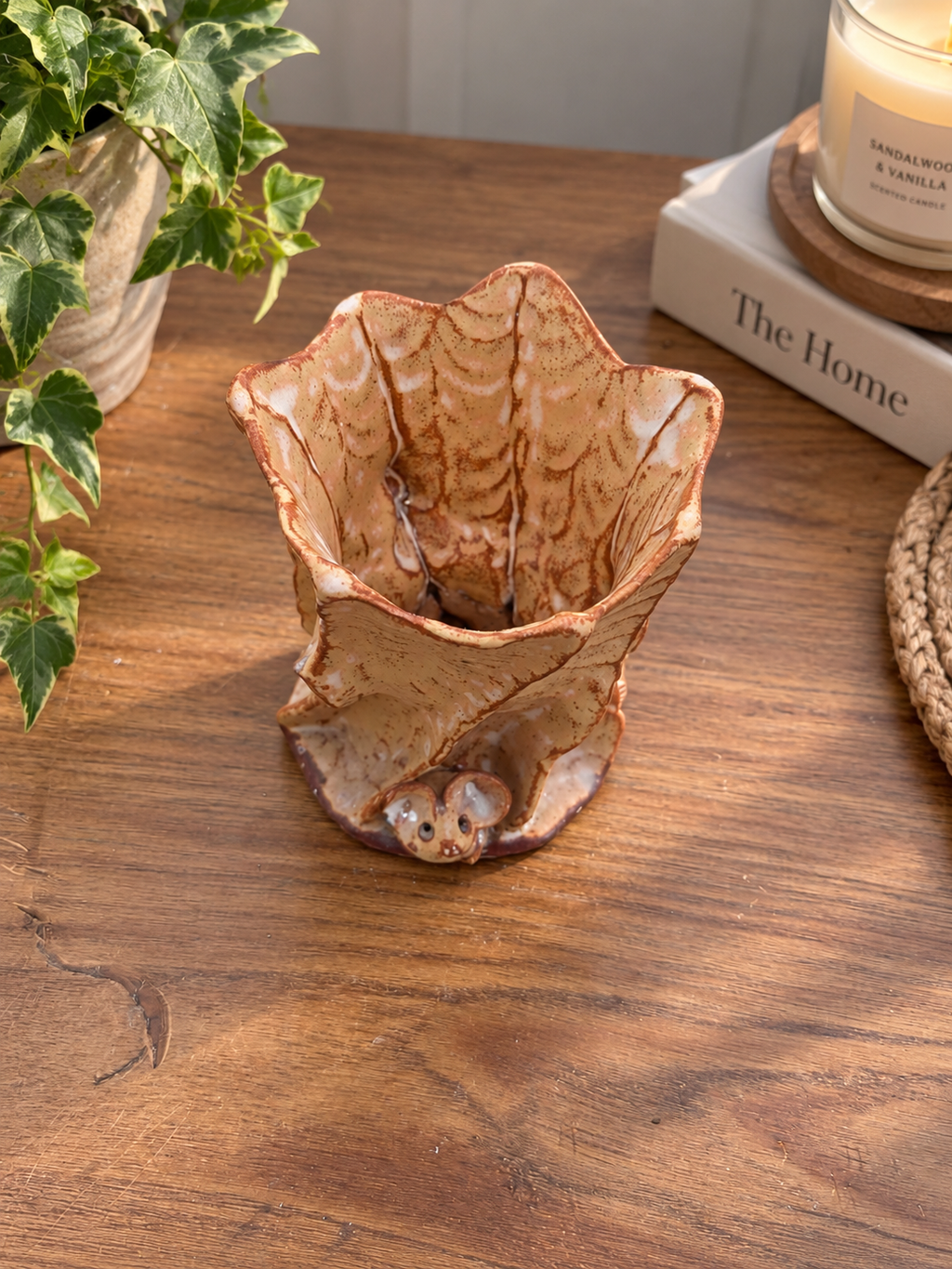 Styled home interior view of woodland studio pottery