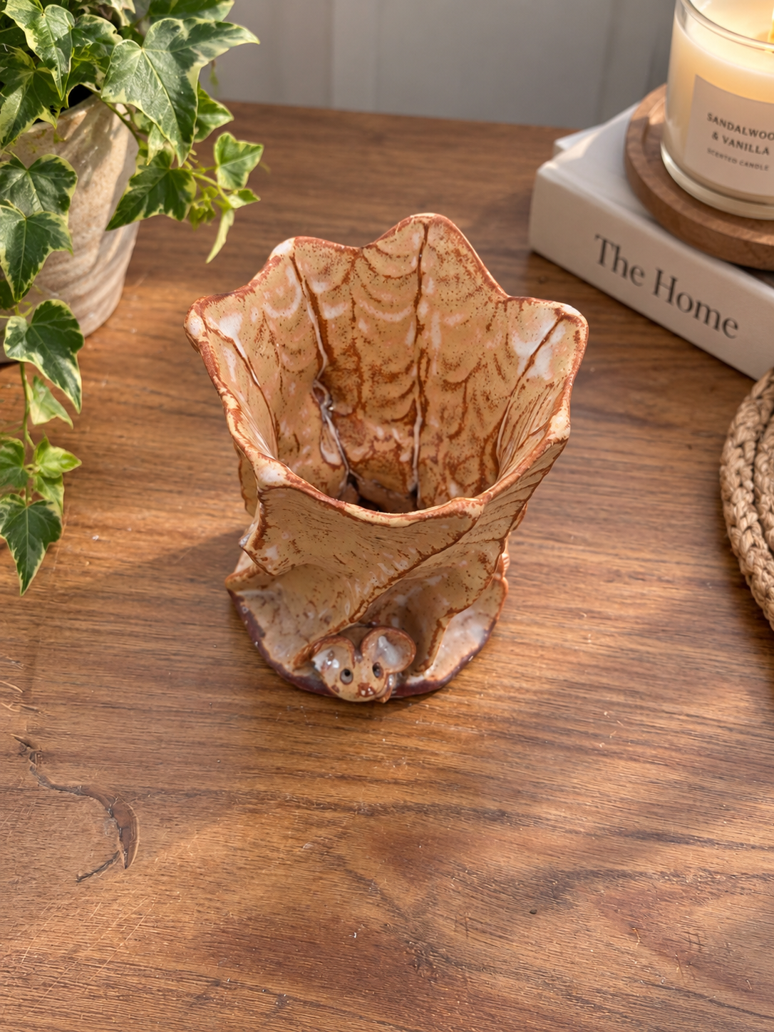 Styled home interior view of woodland studio pottery