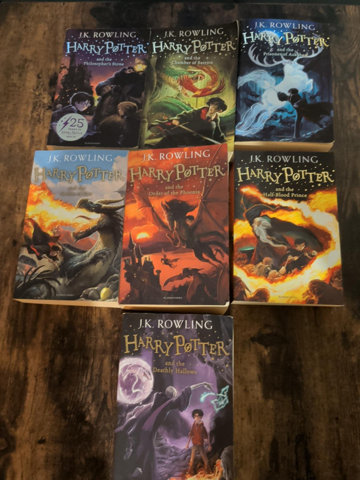 Harry Potter complete 7 book Bloomsbury Jonny Duddle paperback set