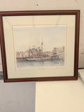 Actual framed Snape Quay limited edition quayside print