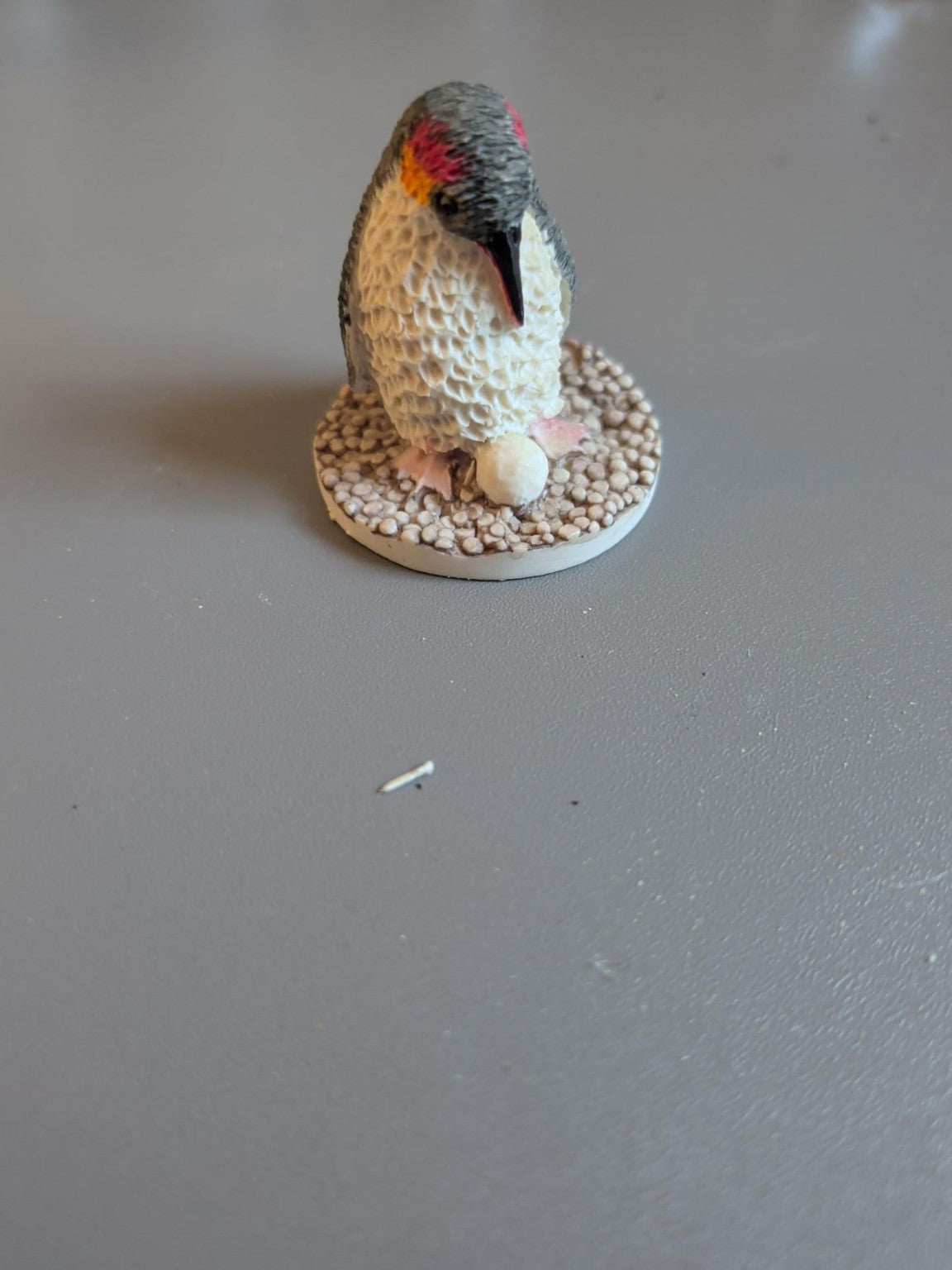 Handmade Scottish Penguin on Egg Figurine