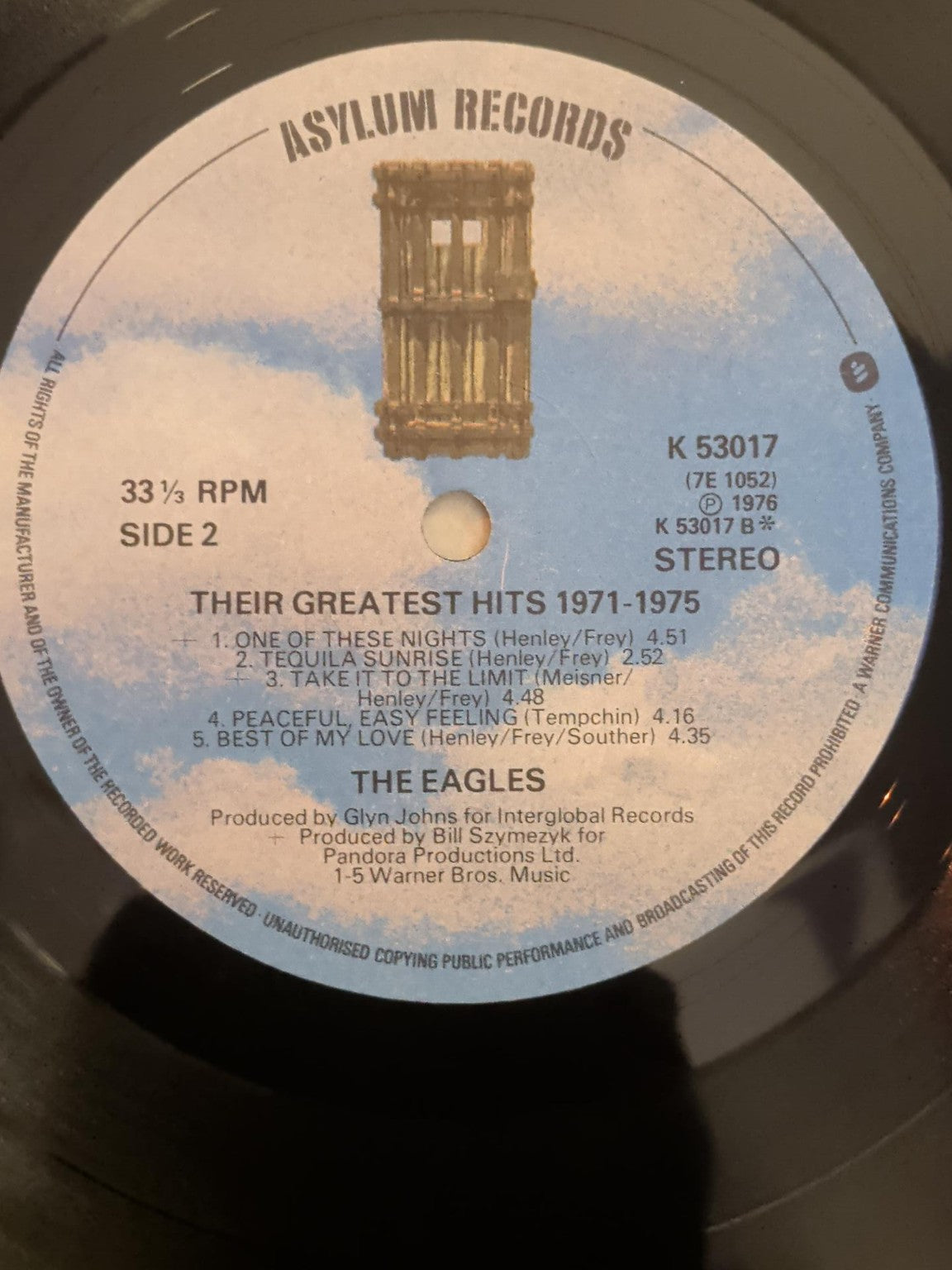 The Eagles Their Greatest Hits 1971-1975 vinyl 5