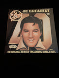 Elvis's 40 Greatest black vinyl 2LP front cover
