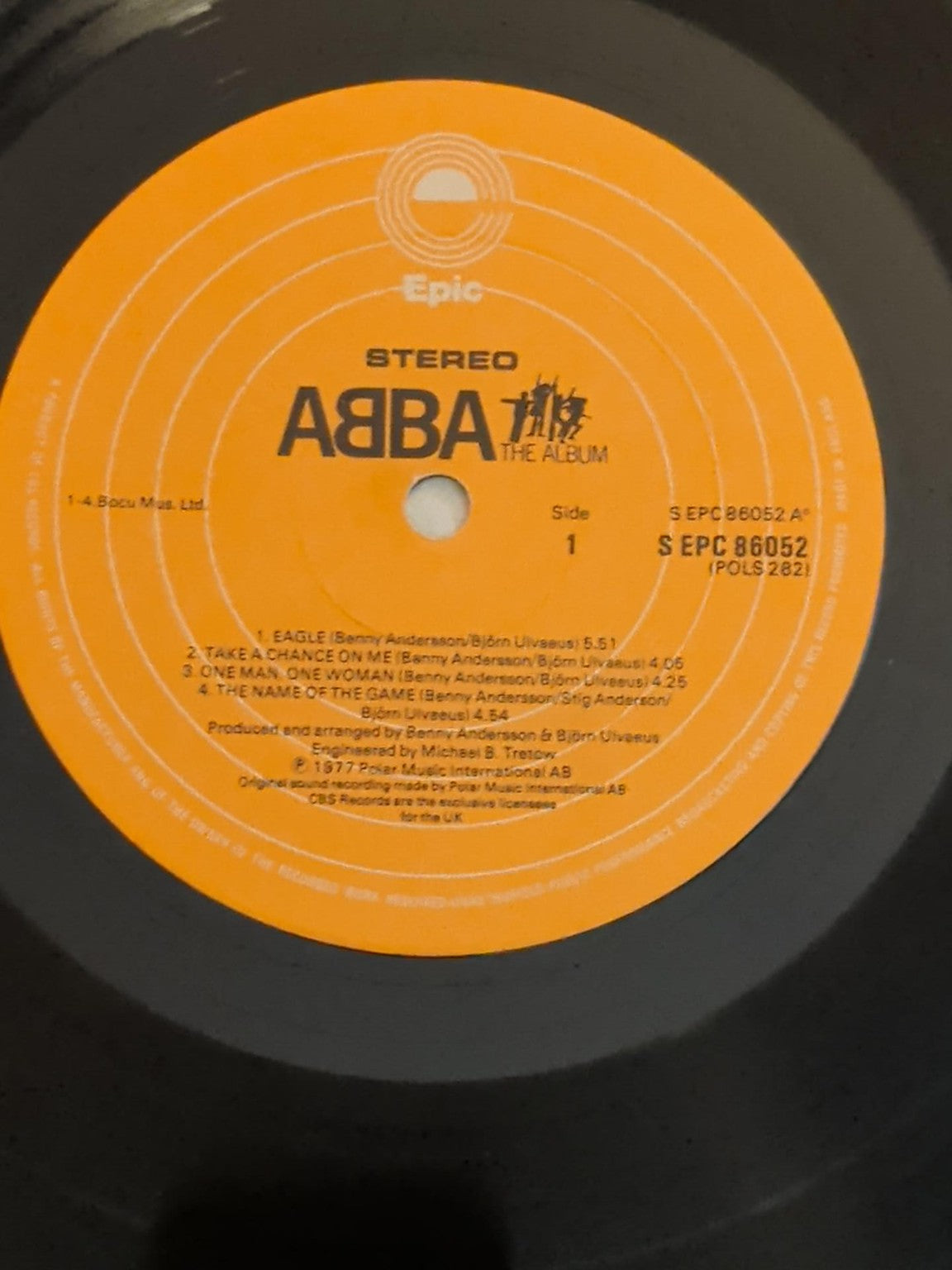 ABBA The Album Epic label side 1