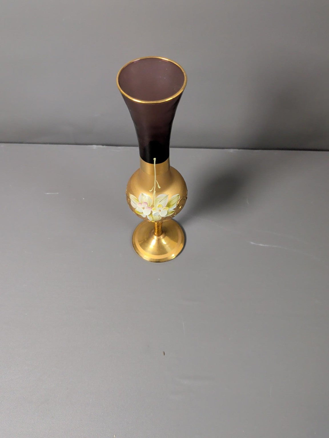Decorative art glass vase detail