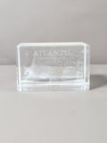 Atlantis The Palm Dubai etched crystal souvenir block