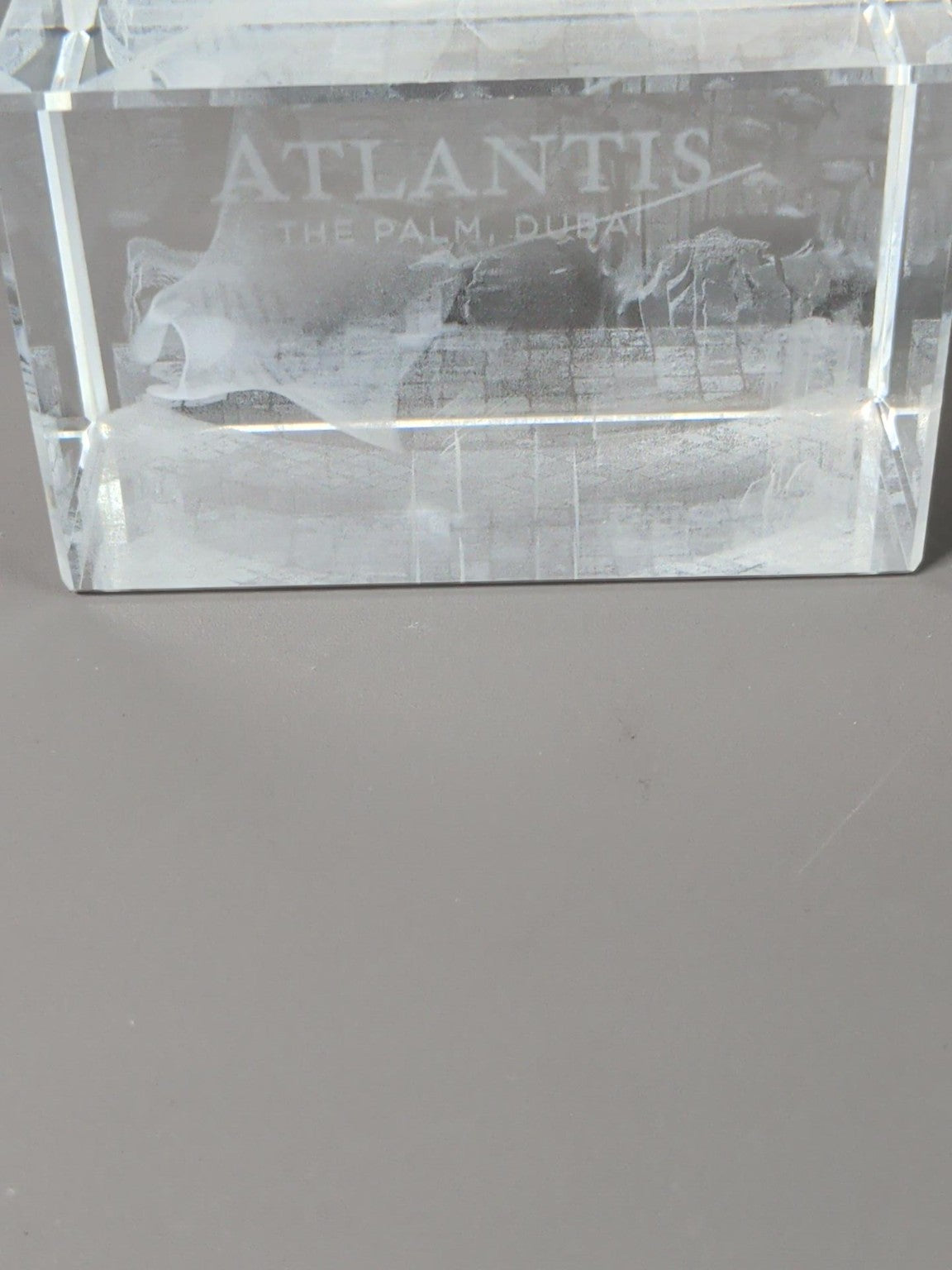 Atlantis The Palm Dubai crystal engraving detail