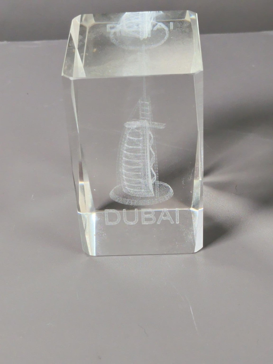 Dubai Burj Al Arab 3D laser etched crystal souvenir