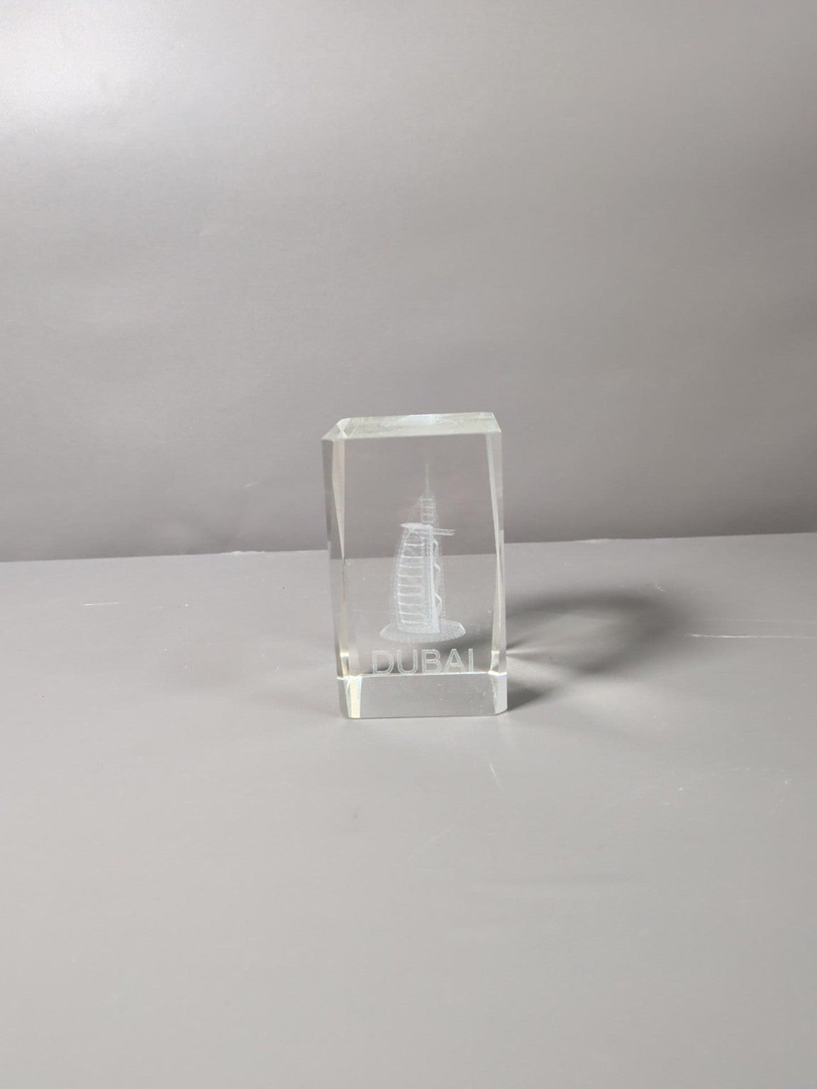Dubai Burj Al Arab crystal souvenir full view