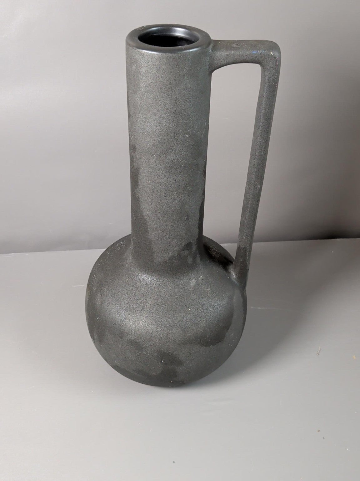 M&S Home black textured handled decorative vase front view