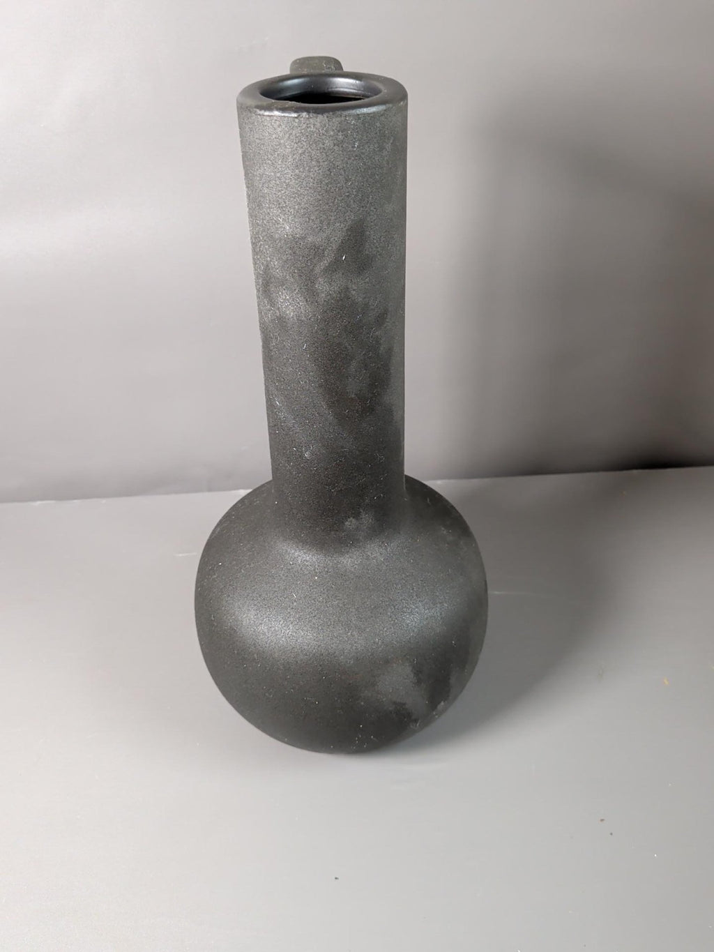 M&S Home black textured handled decorative vase rear view