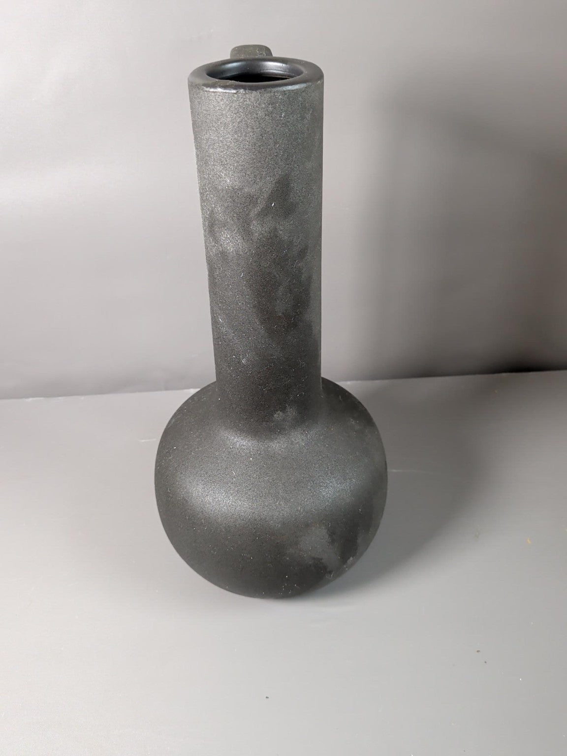 M&S Home black textured handled decorative vase rear view