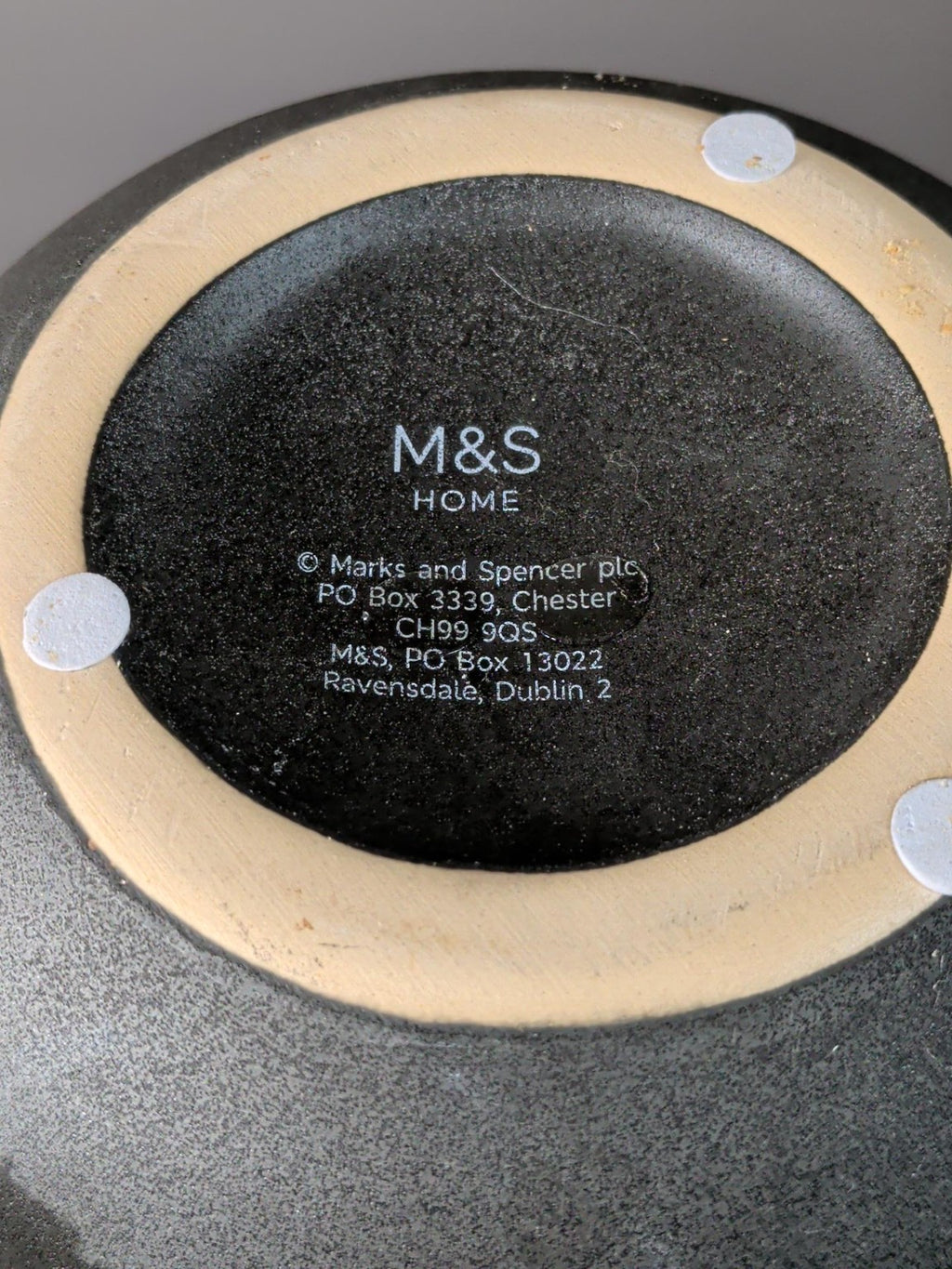 M&S Home maker mark on base