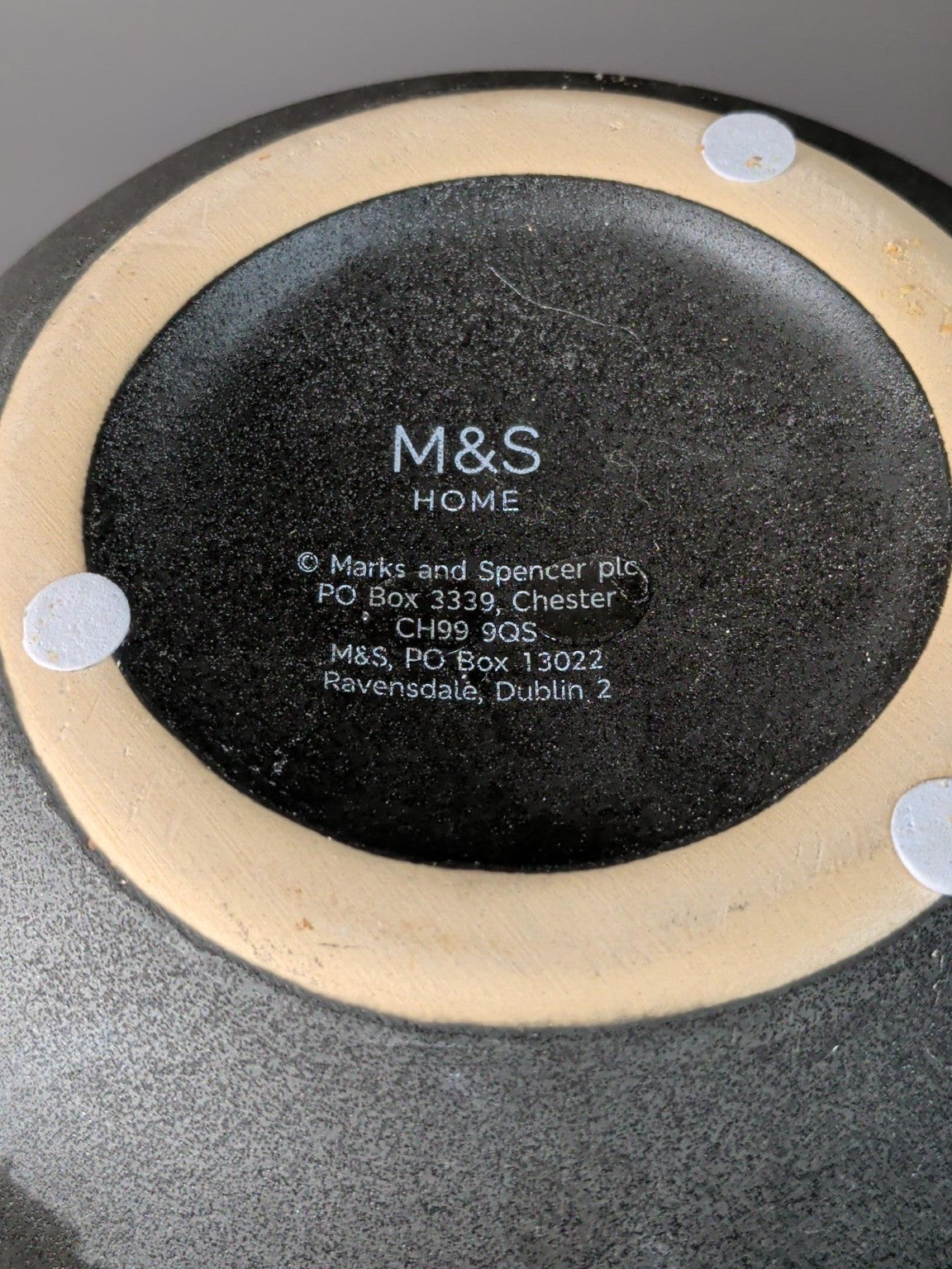 M&S Home maker mark on base
