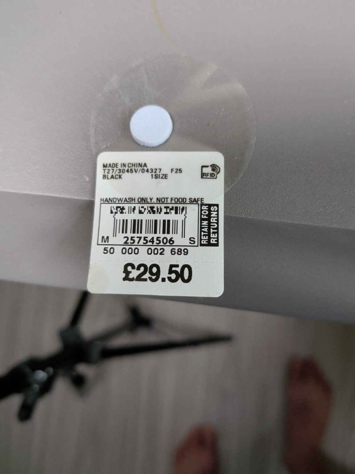 M&S Home original £29.50 product label