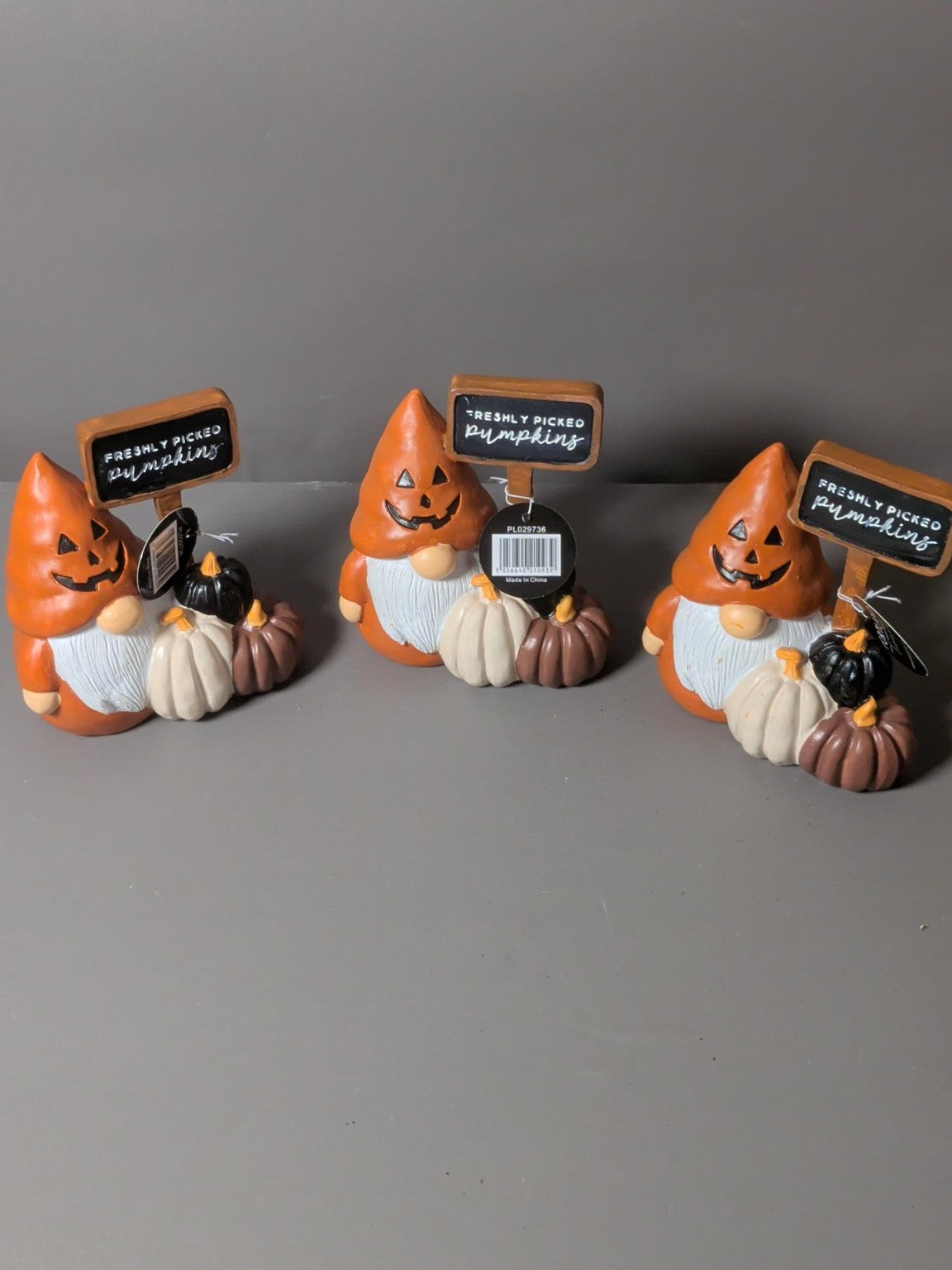 Set of 3 Halloween Pumpkin Gnome Decorations – Freshly Picked Pumpkins