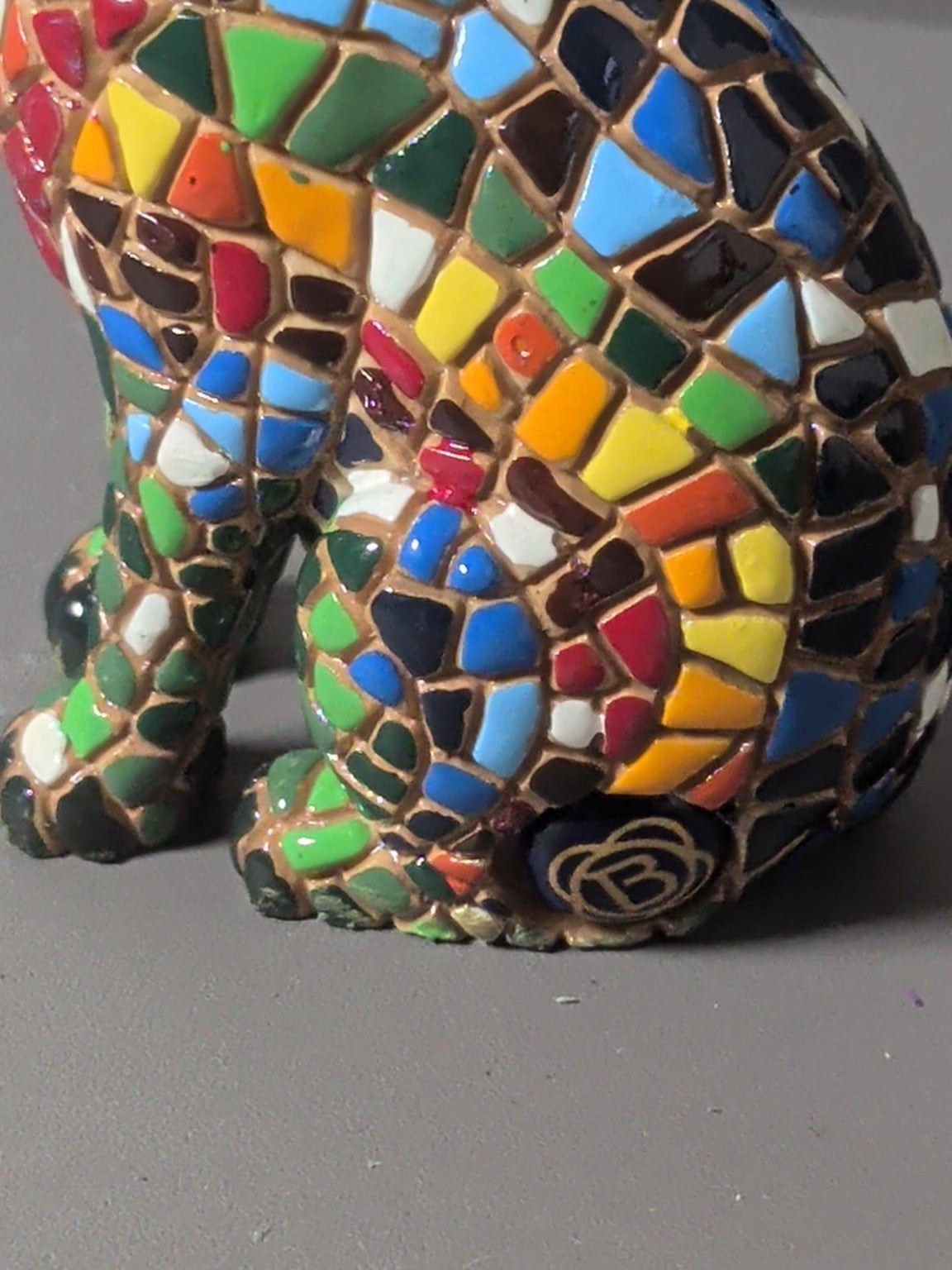 Barcino Designs Colourful Mosaic Cat Figurine
