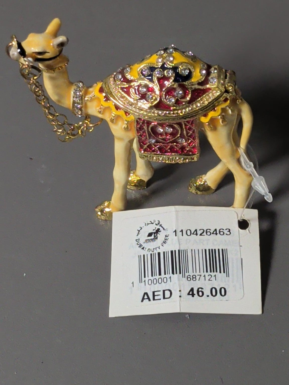 Akaru Dubai Jeweled Camel Trinket Box – Rhinestone Enamel Figurine