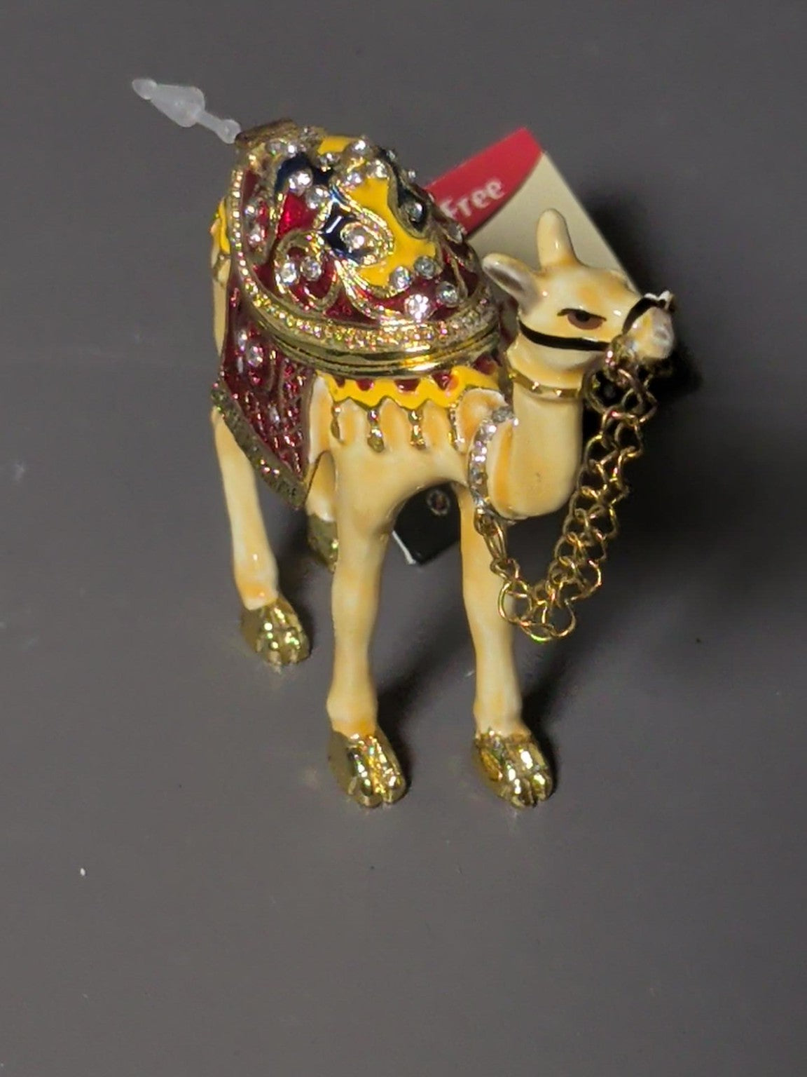 Akaru Dubai Jeweled Camel Trinket Box – Rhinestone Enamel Figurine