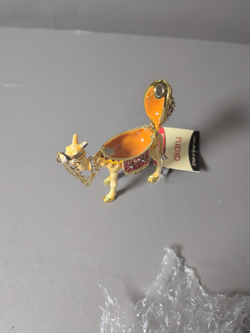 Akaru Dubai Jeweled Camel Trinket Box – Rhinestone Enamel Figurine