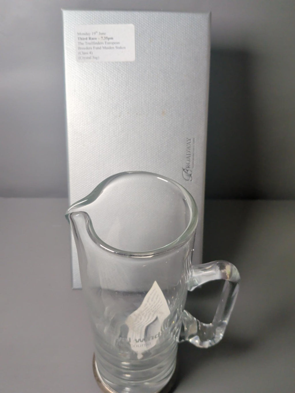 Royal Windsor Racecourse 2006 Winner’s Crystal Jug – Racing Stripes – Broadway Silversmiths