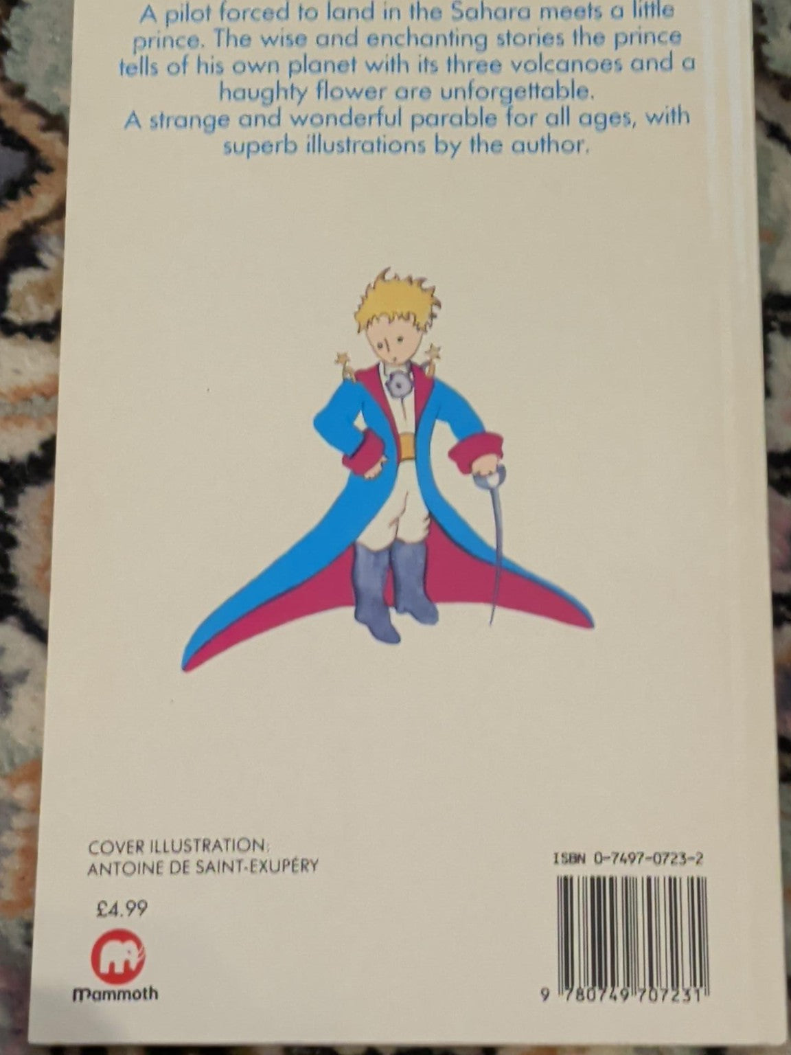 The Little Prince Mammoth 1998 back cover