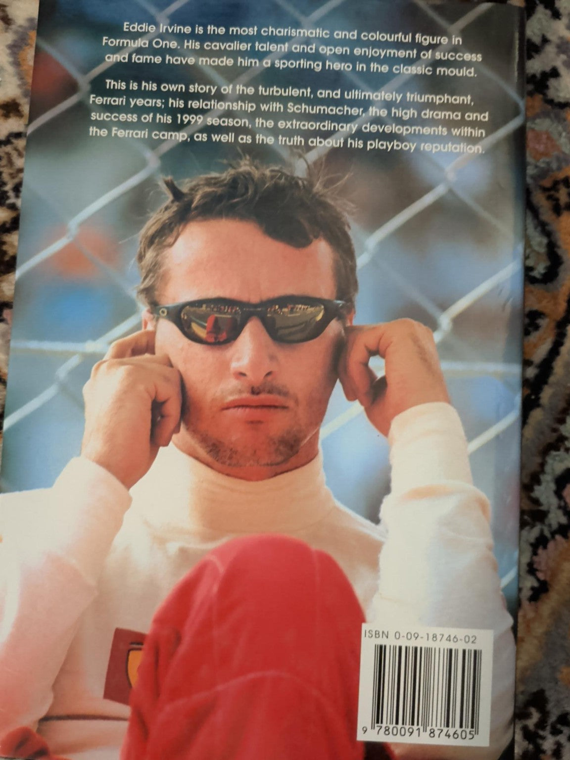 Eddie Irvine Life in the Fast Lane back cover