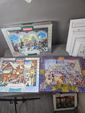 Three vintage Waddingtons Limited Edition Christmas 1000 piece jigsaw puzzles bundle