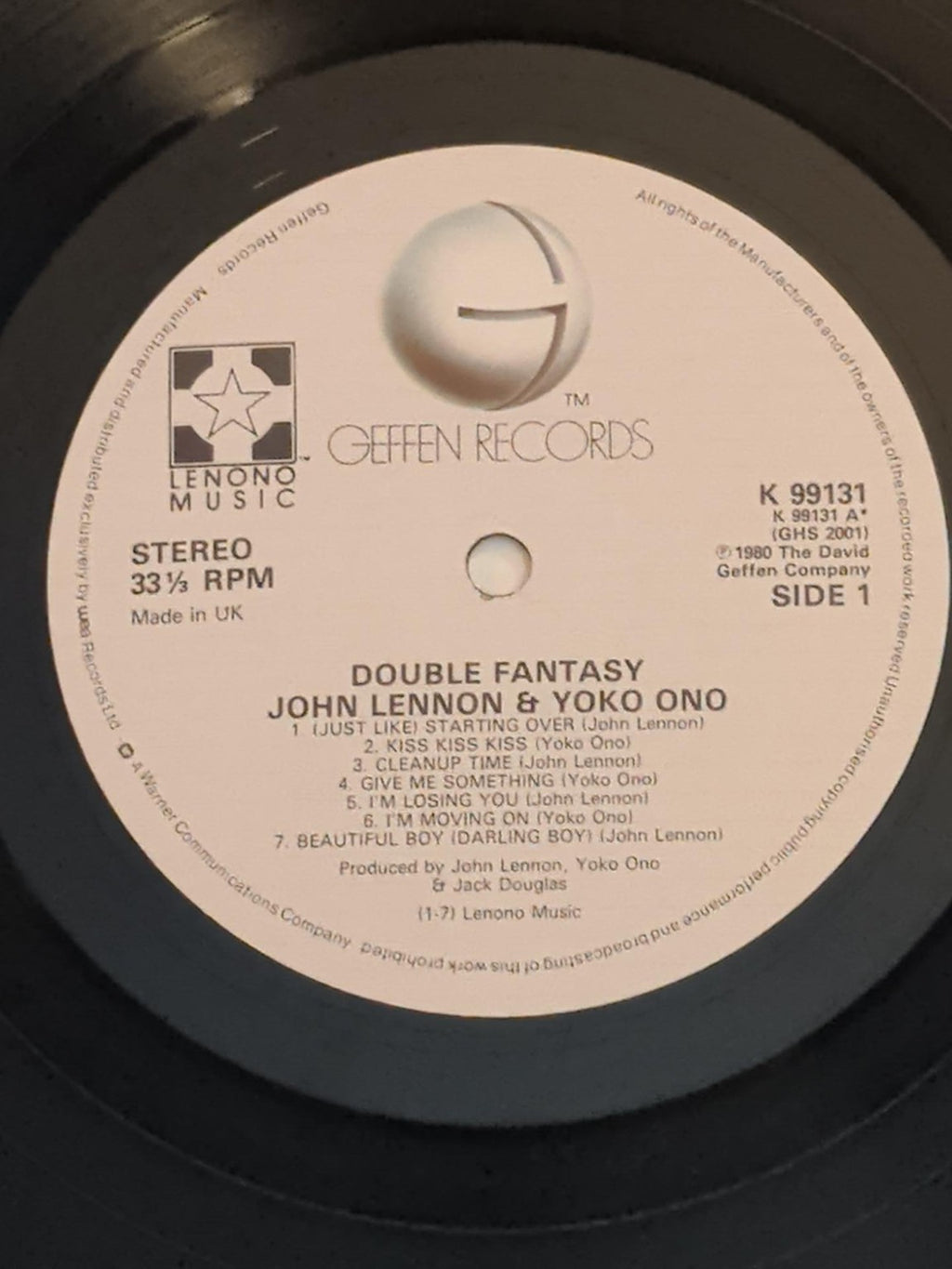 John Lennon & Yoko Ono Double Fantasy vinyl 7