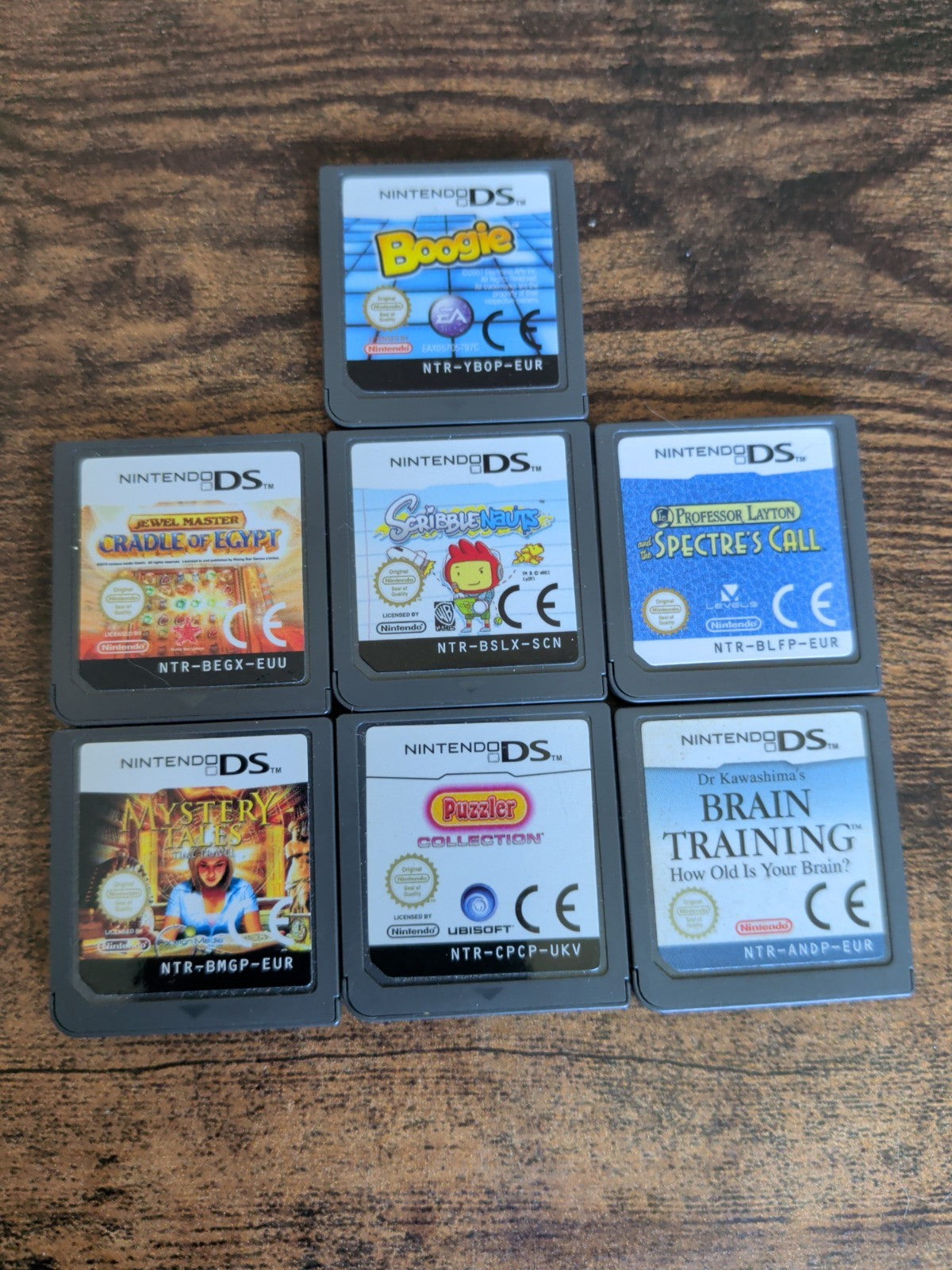 Nintendo DS bundle of seven game cartridges