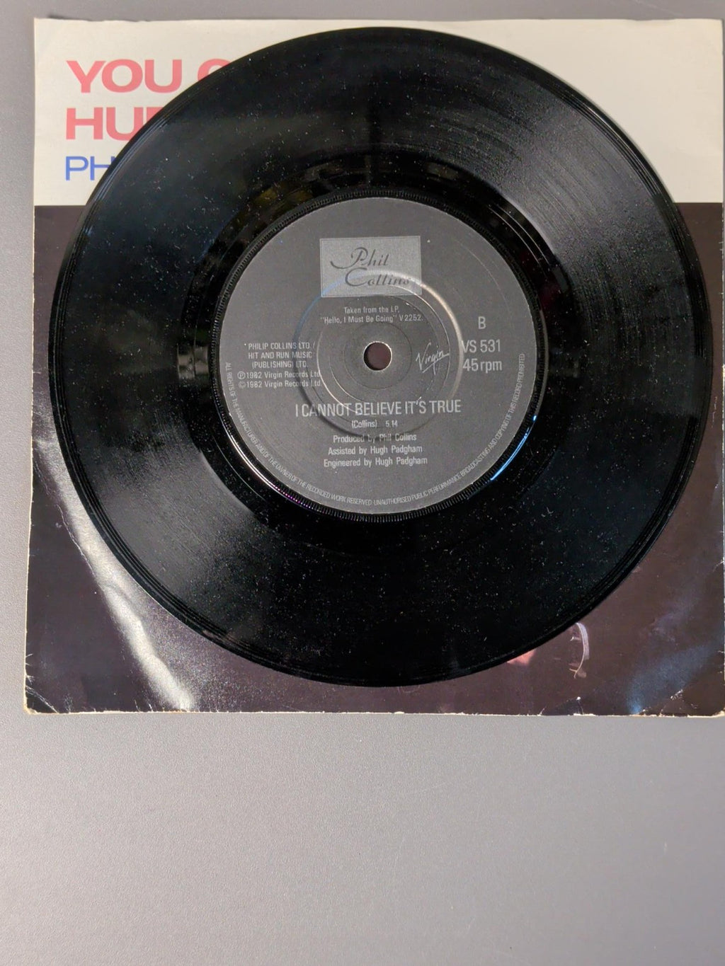 Phil Collins I Cannot Believe It's True VS 531 B-side