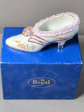 Regal Porcelain P862 floral decorative shoe ornament with original box
