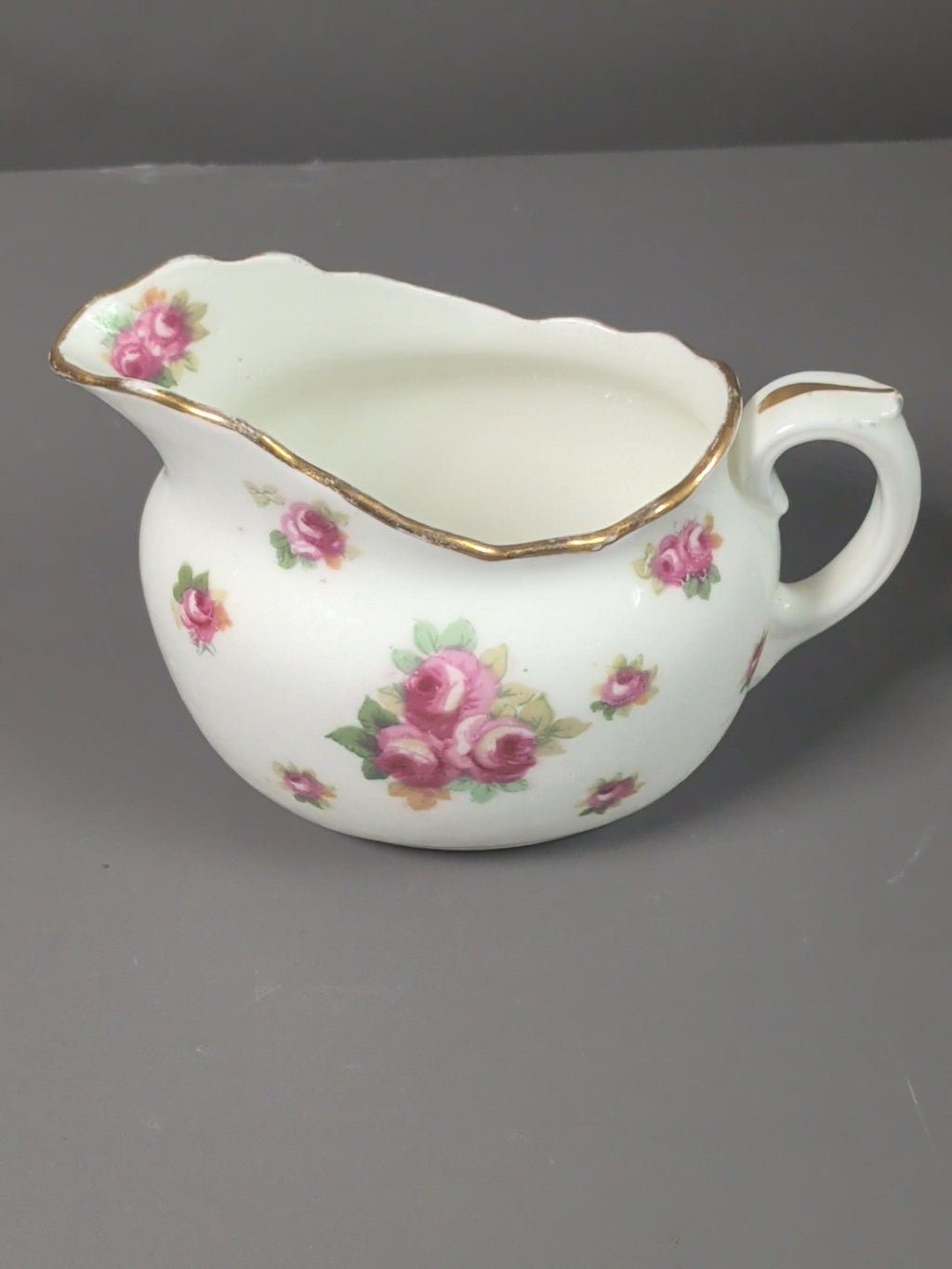 Royal Doulton floral rose cream jug front view