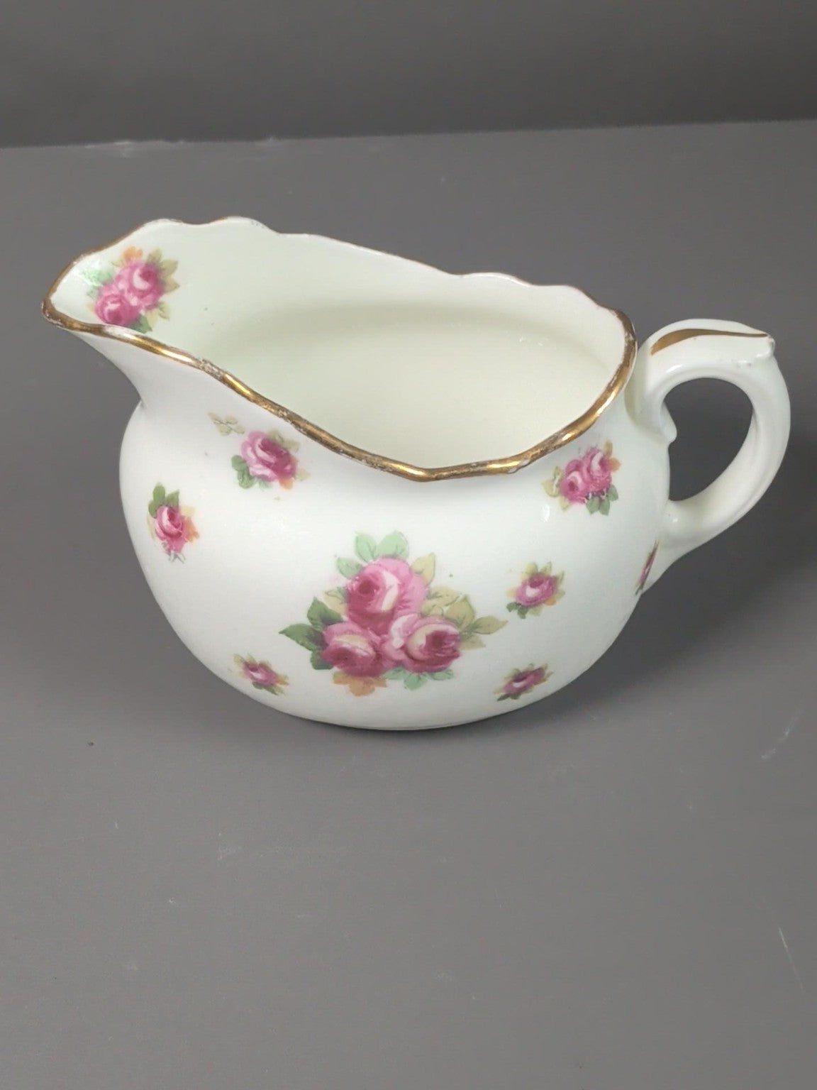 Royal Doulton floral rose cream jug front view
